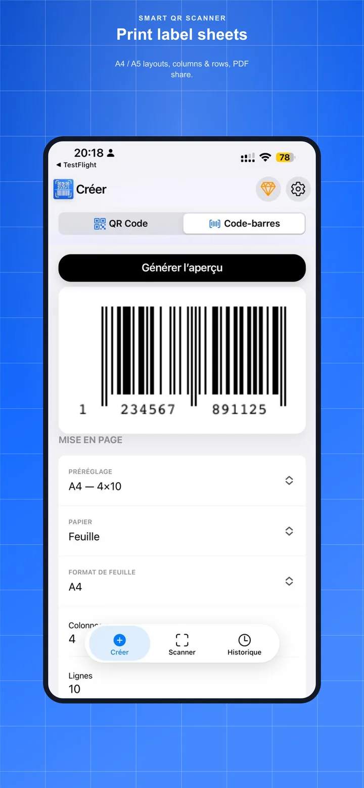 Print label sheets