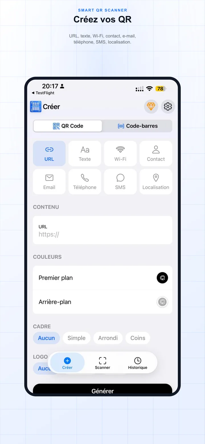 Création de QR Code